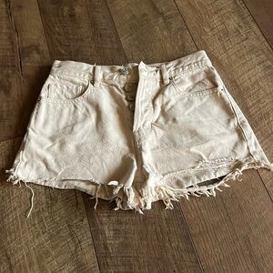 Vintage high rise Jean shorts size 24 khaki colored